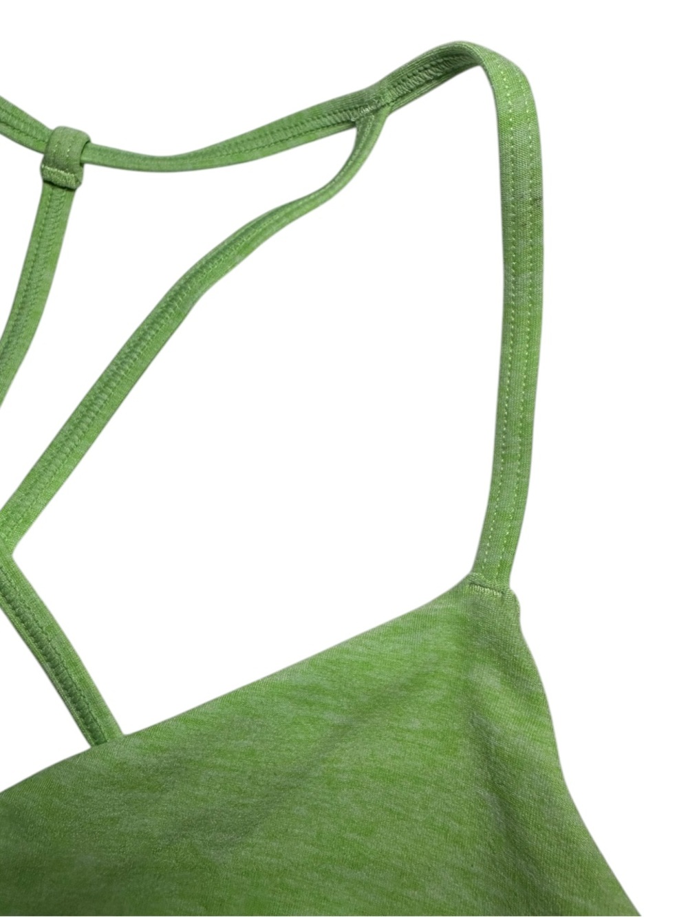 Alo Yoga Alosoft Lavish Bra Neon Lime Heather Green Strappy S - Picture 12 of 17